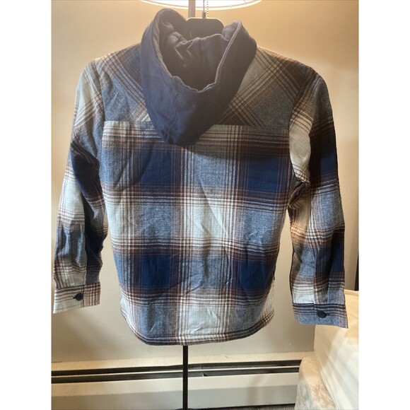 Primark Boys Flannel Hoodie Shacket Fleece Lined Size 9 10 NWT - Picture 2 of 12